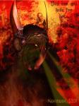 the figure in the flames